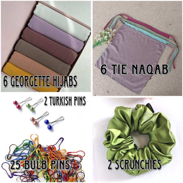 6 HIJAB AND NIQABS SETS
